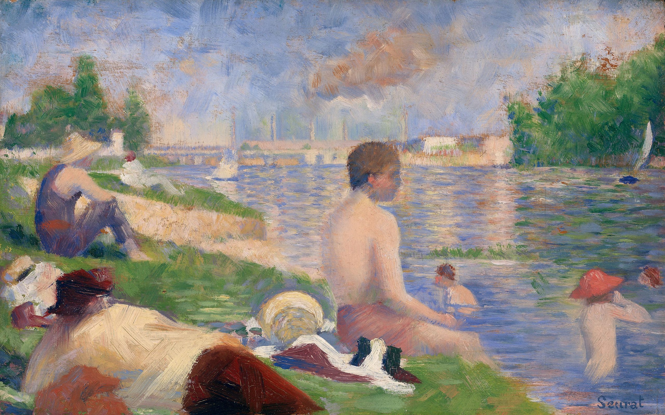Final Study for Bathers at Asnières by Georges Seurat