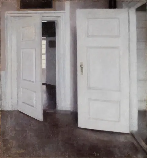 White Doors, Strandgade 30 by Vilhelm Hammershøi