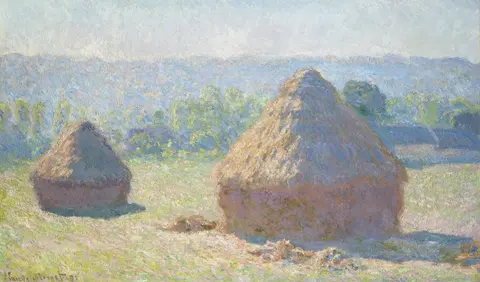 Grainstacks at the End of Summer, Morning Effect by Claude Monet
