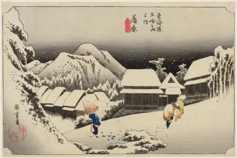 Night Snow at Kambara by Utagawa Hiroshige