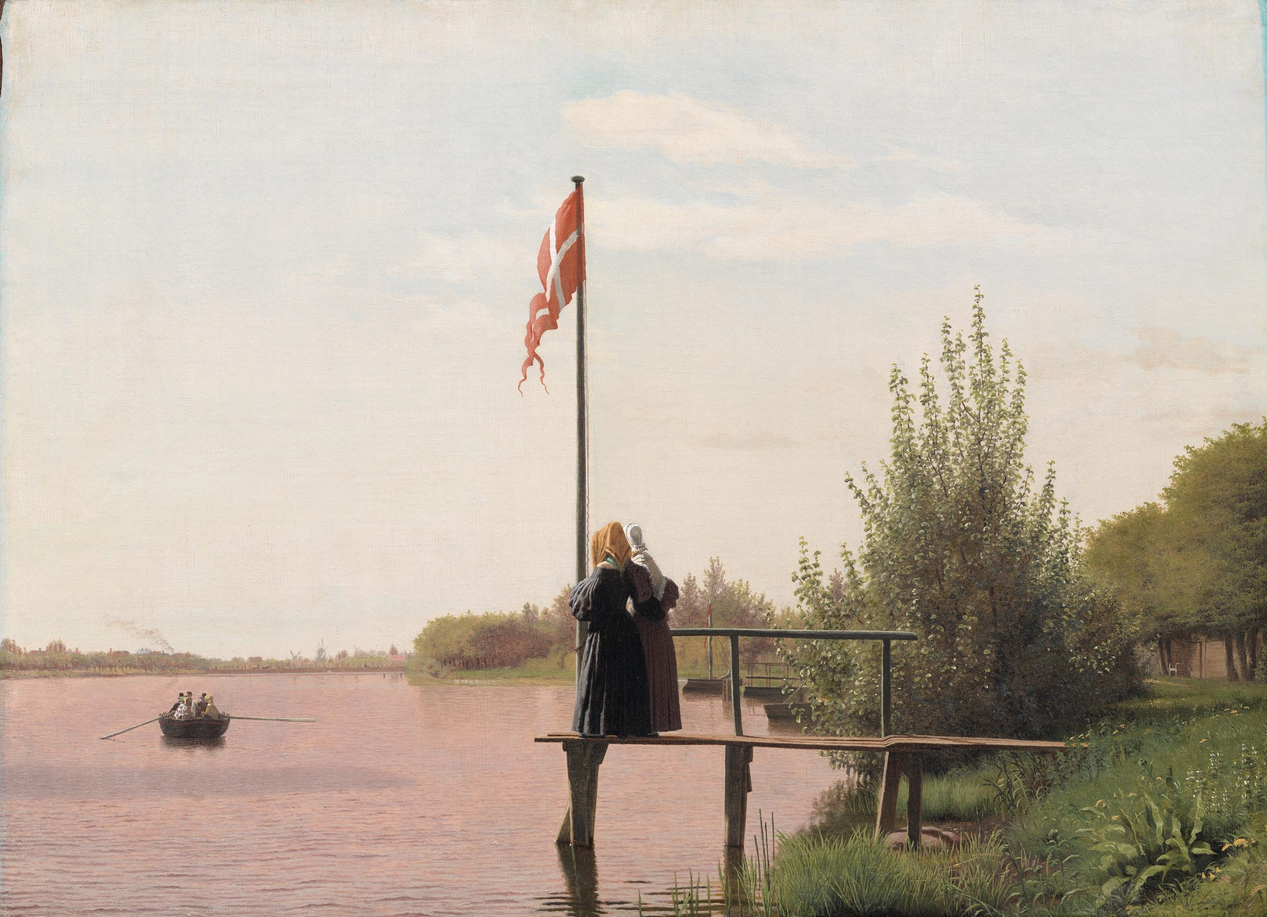 View from Dosseringen near the Sortedam Lake by Christen Købke