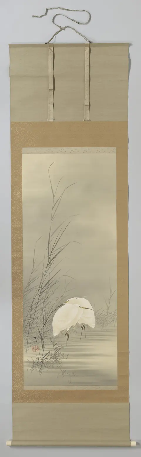 Egrets in a Marsh by Ohara Koson
