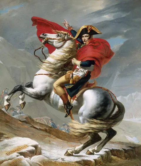Napoleon Crossing the Alps by Jacques-Louis David