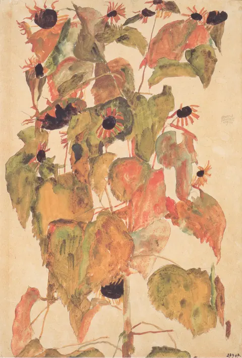 Sonnenblumen (Sunflowers) by Egon Schiele